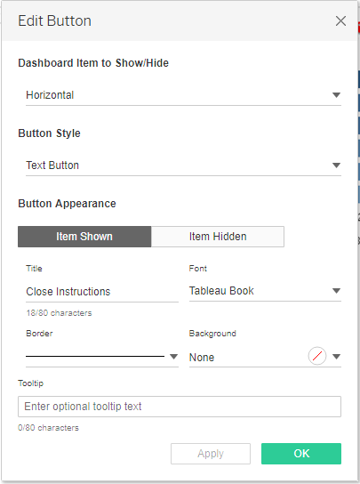 edit button item shown