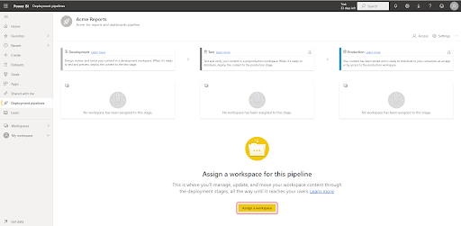 Assign a Power BI workspace